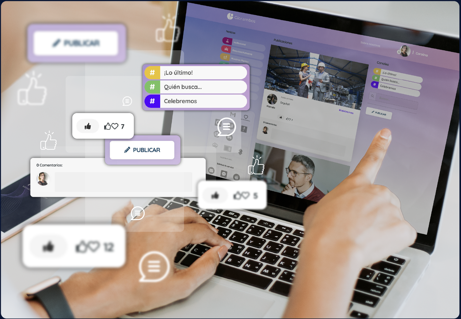Feed de comunicación interna y espacio colaborativo de Conexión
