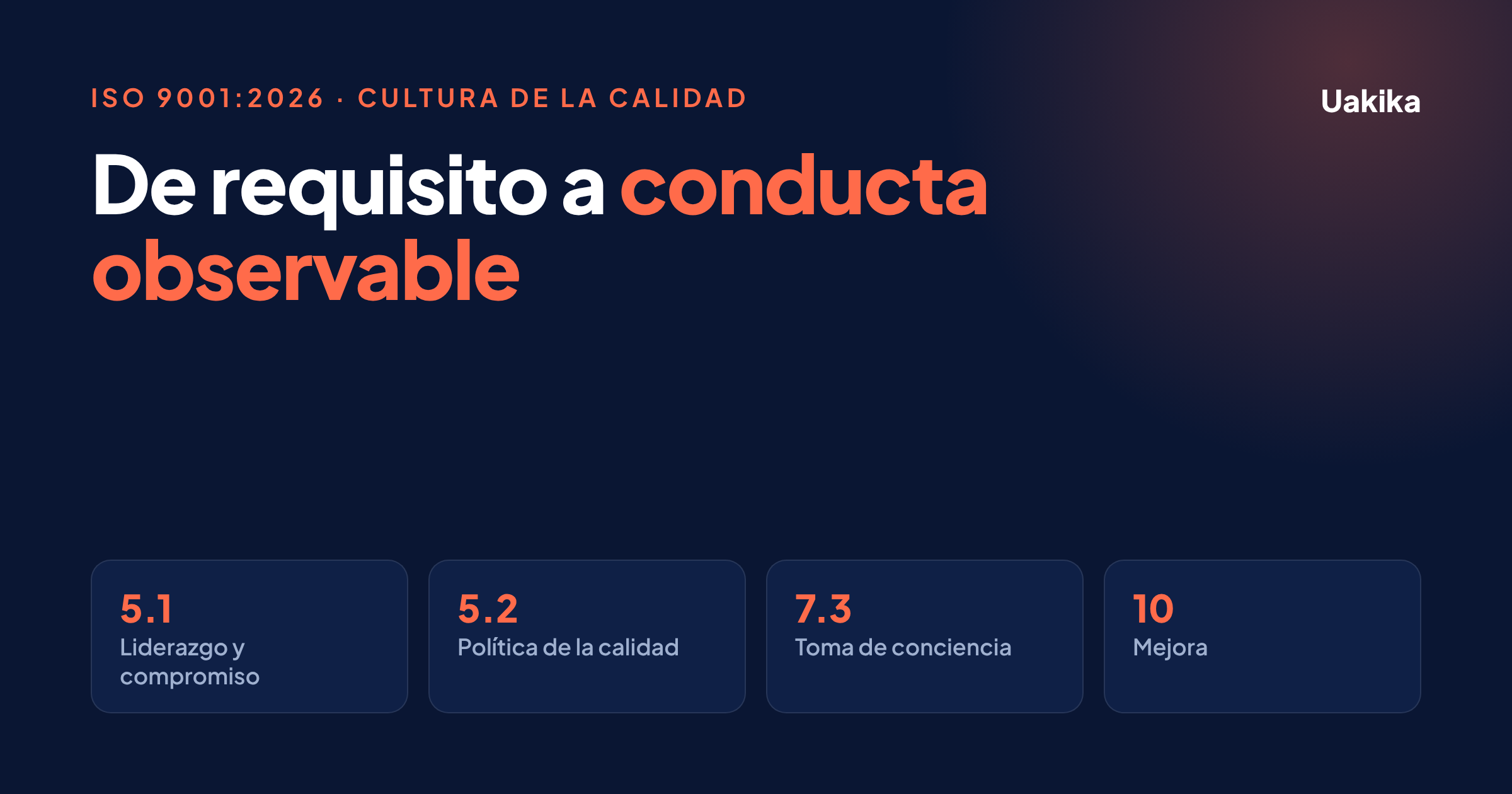 ISO 9001:2026: de requisito a conducta observable